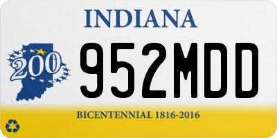 IN license plate 952MDD