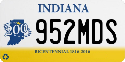 IN license plate 952MDS