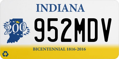 IN license plate 952MDV