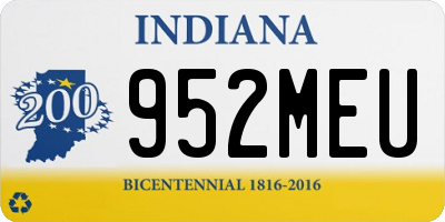 IN license plate 952MEU