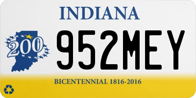 IN license plate 952MEY