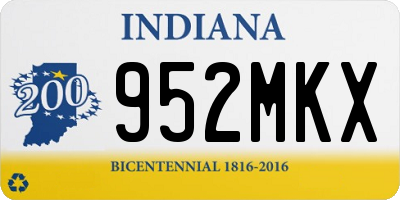 IN license plate 952MKX