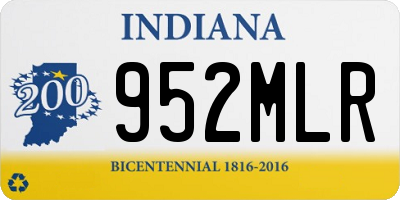 IN license plate 952MLR