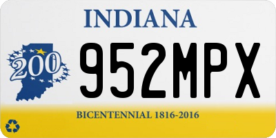 IN license plate 952MPX