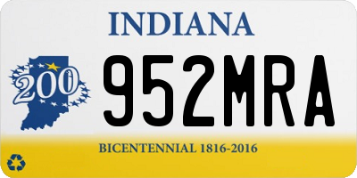 IN license plate 952MRA