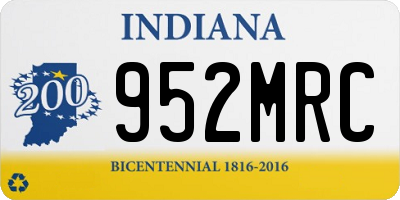 IN license plate 952MRC