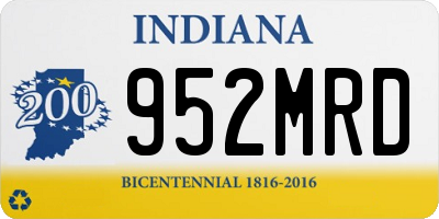 IN license plate 952MRD