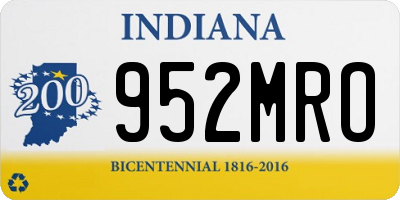 IN license plate 952MRO