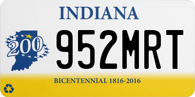 IN license plate 952MRT