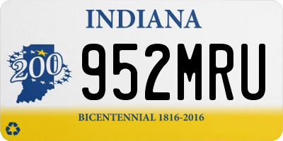 IN license plate 952MRU