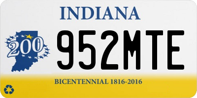 IN license plate 952MTE
