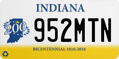 IN license plate 952MTN