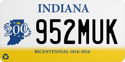 IN license plate 952MUK