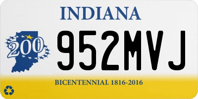 IN license plate 952MVJ