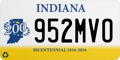 IN license plate 952MVO