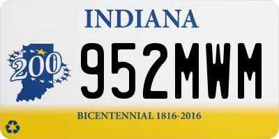 IN license plate 952MWM