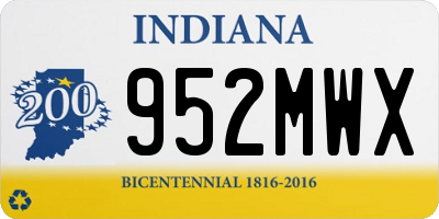 IN license plate 952MWX