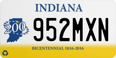IN license plate 952MXN