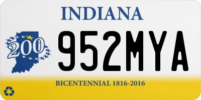 IN license plate 952MYA