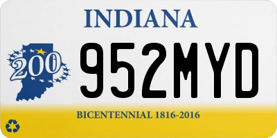 IN license plate 952MYD