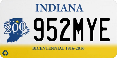 IN license plate 952MYE