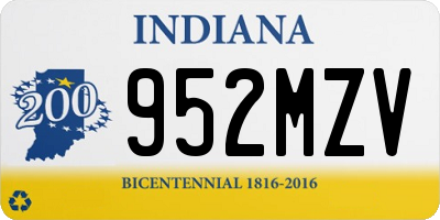 IN license plate 952MZV