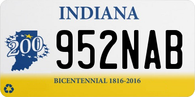 IN license plate 952NAB
