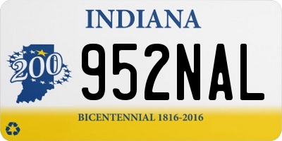 IN license plate 952NAL