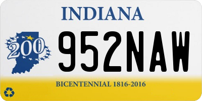IN license plate 952NAW