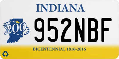 IN license plate 952NBF