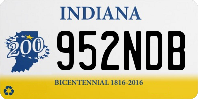 IN license plate 952NDB