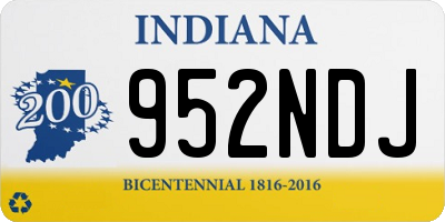 IN license plate 952NDJ