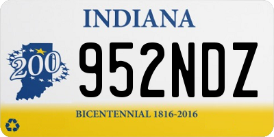 IN license plate 952NDZ