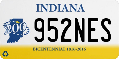 IN license plate 952NES