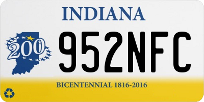 IN license plate 952NFC