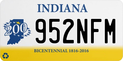 IN license plate 952NFM