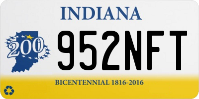 IN license plate 952NFT