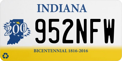 IN license plate 952NFW