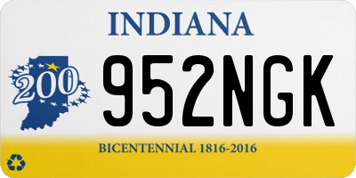 IN license plate 952NGK