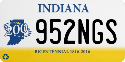 IN license plate 952NGS