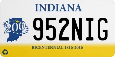 IN license plate 952NIG