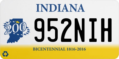 IN license plate 952NIH