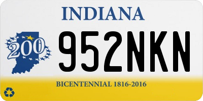 IN license plate 952NKN