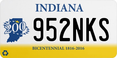 IN license plate 952NKS