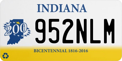 IN license plate 952NLM