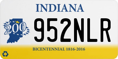 IN license plate 952NLR