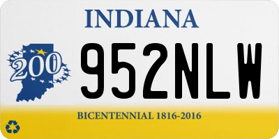 IN license plate 952NLW