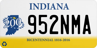 IN license plate 952NMA