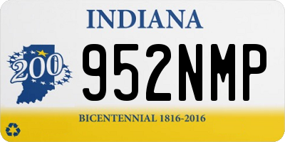 IN license plate 952NMP