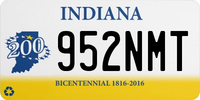 IN license plate 952NMT